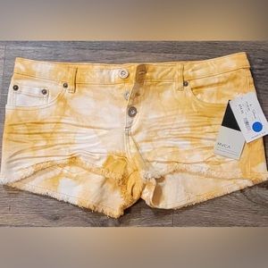SOLD RVCA denim tie dye shorts new with tags